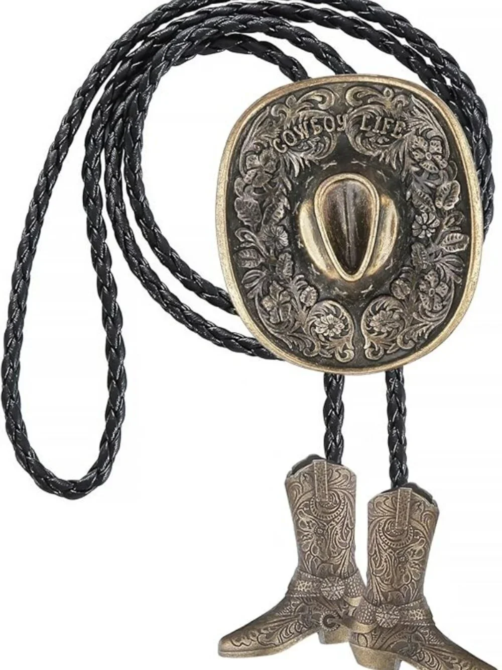 NEW Bolo Tie Hat & Boots Necklace Cowboy Cowgirl Accessory‎ Men or Women